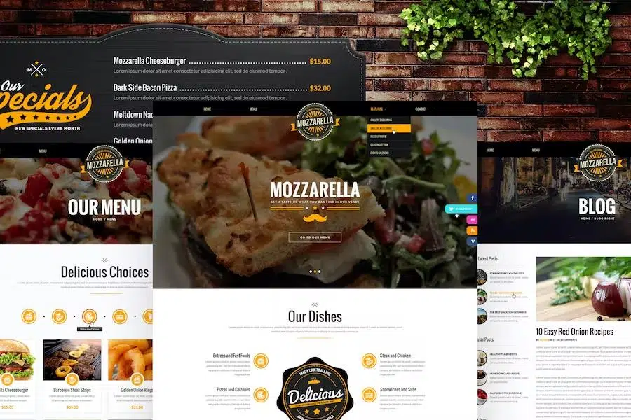 Mozzarella – HTML5 and CSS3 Cafe Bar Template