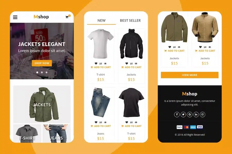 Mshop – eCommerce Mobile Template