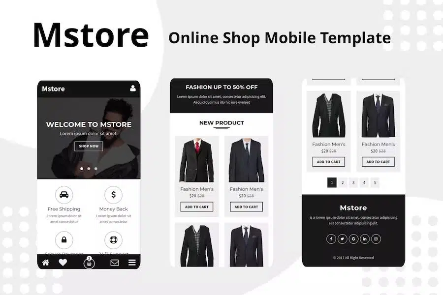 Mstore – Online Shop Mobile Template