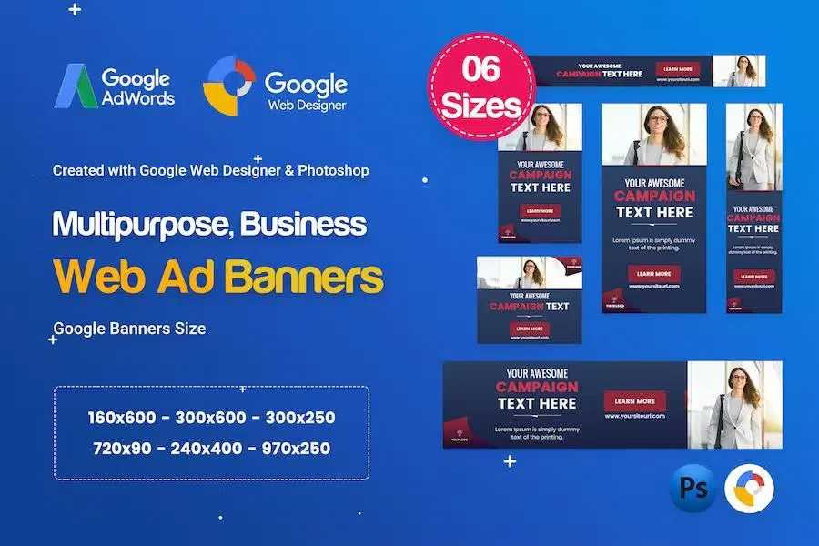 Multi-Purpose Banners HTML5 D59 Ad – GWD & PSD