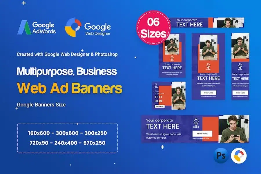 Multi-Purpose Banners HTML5 D67 Ad – GWD & PSD