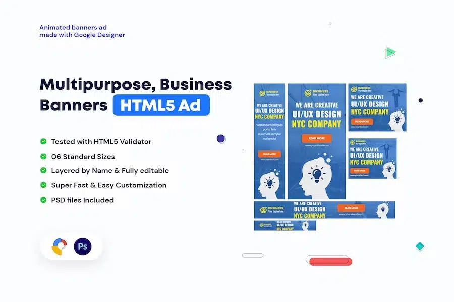 Multipurpose, Business Banners HTML5 Ad