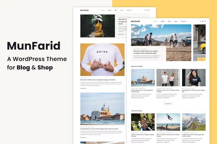 Munfarid – A WordPress Theme For Blog & Shop