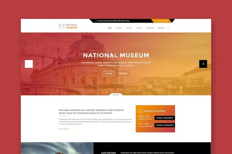 Museum – Premium HTML Template