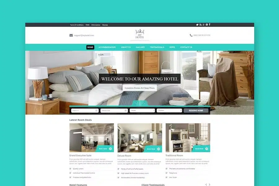 My Hotel – Online Booking Template