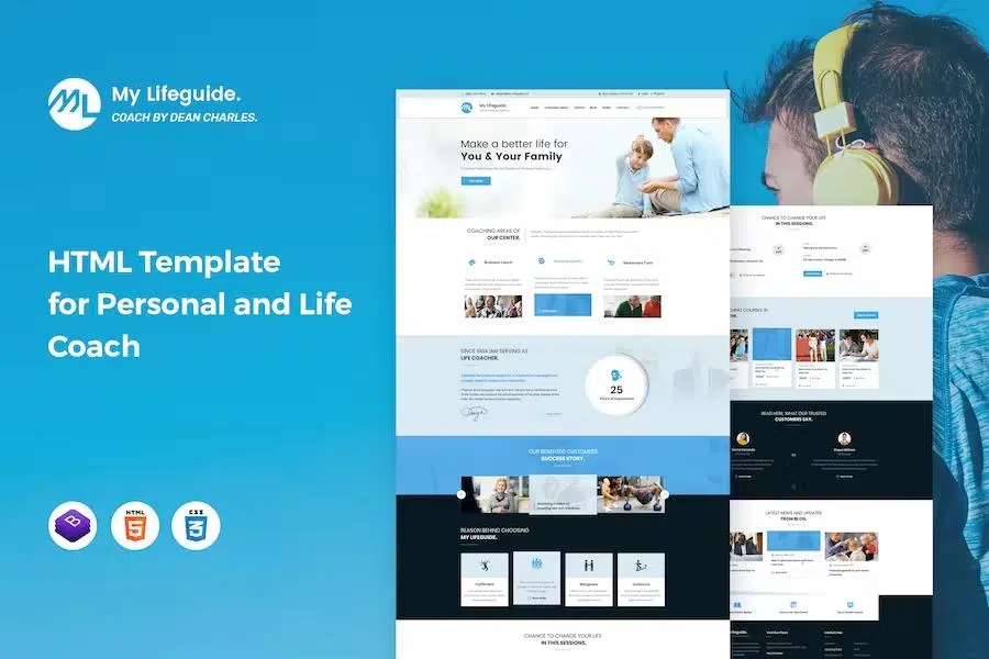 My LifeGuide – Personal and Life Coach HTML template