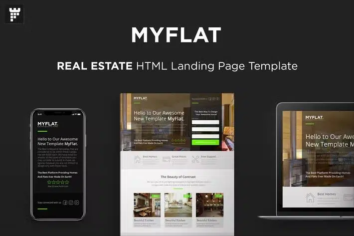 MYFLAT – Real Estate HTML Landing Page