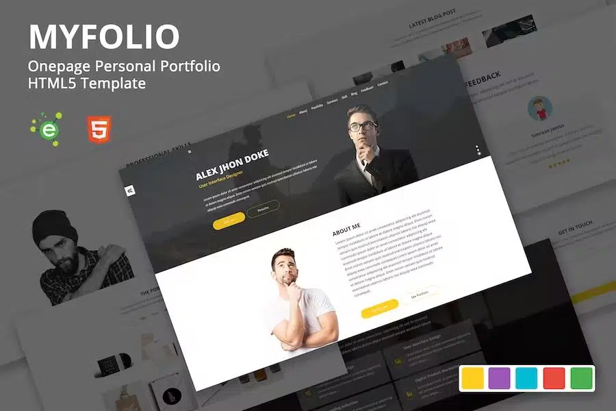 Myfolio – Onepage Personal Portfolio HTML5 Template