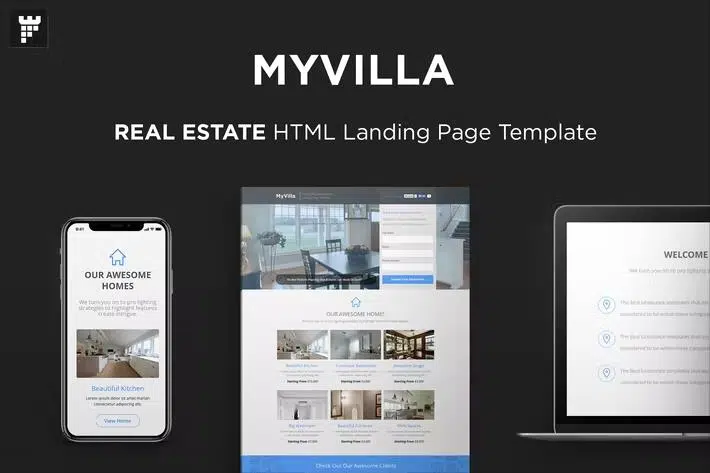 MyVilla – Real Estate HTML Landing Page