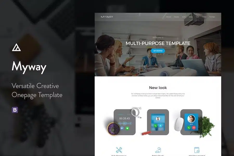 Myway – Onepage Bootstrap Parallax Retina Template