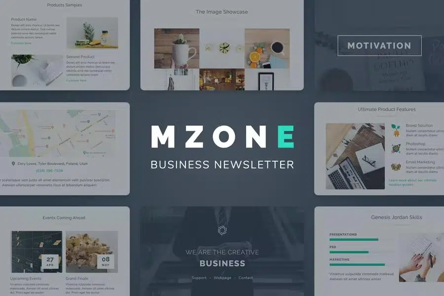 Mzone Responsive Newsletter Email Template For Business