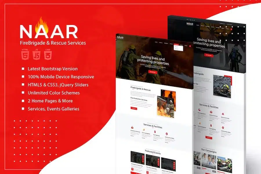 Naar – Fire Brigade Responsive HTML Template