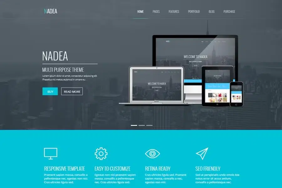 Nadea – Responsive Multi-Purpose HTML5 Template