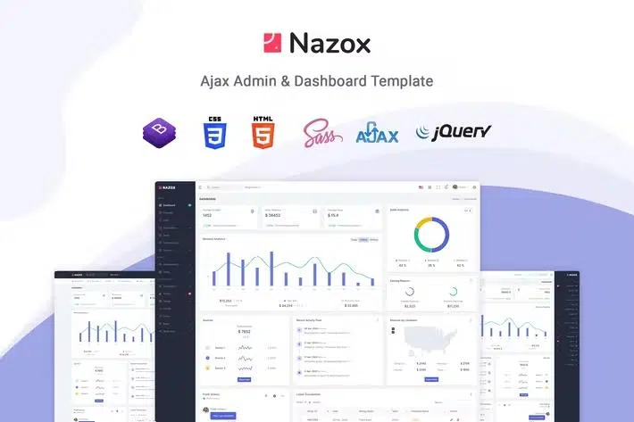 Nazox – Ajax Admin & Dashboard Template