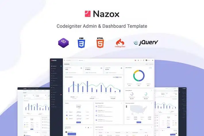 Nazox – CodeIgniter Admin & Dashboard Template