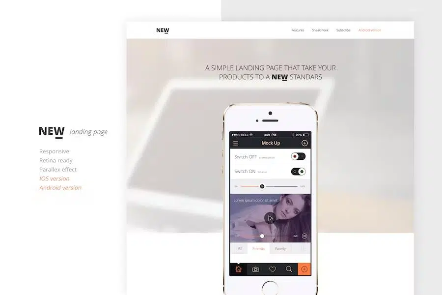 NEW Html App Landing Page Template