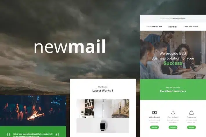 newmail – Responsive E-mail Template + Online Access