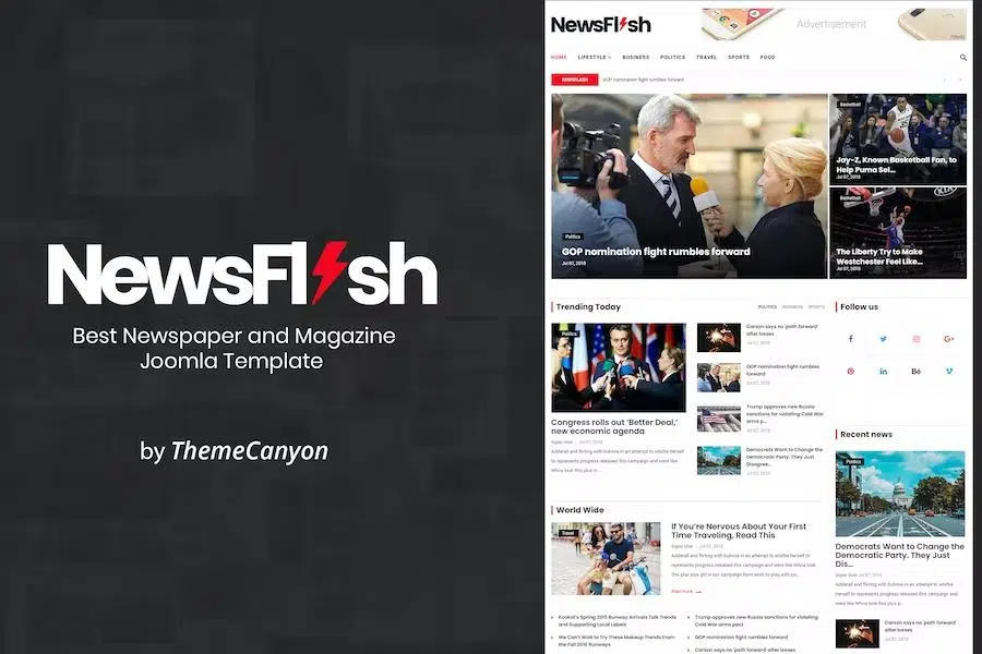 NewsFlash – Joomla News & Magazine Template
