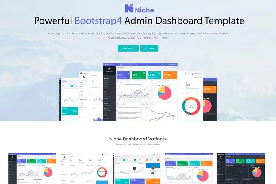 Niche – Powerful Bootstrap 4 Dashboard and Admin Template