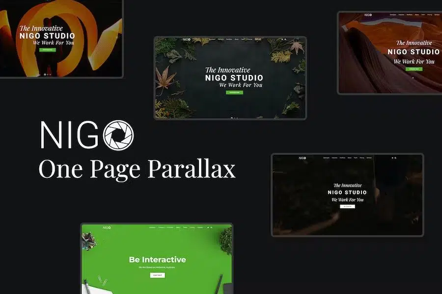 Nigo – Creative Parallax One Page HTML Template