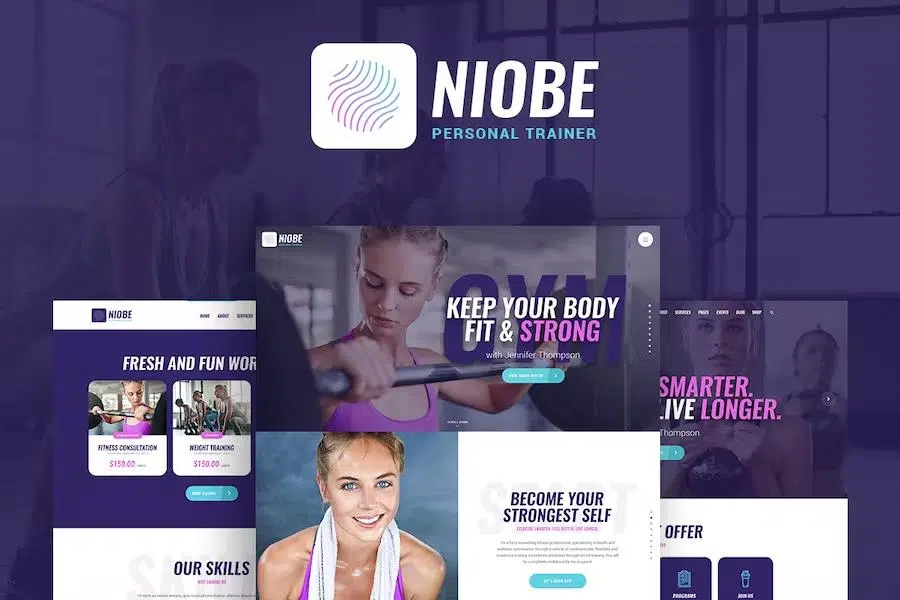 Niobe – A Gym Trainer & Nutrition Coach WordPress Theme