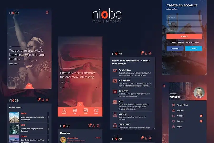 Niobe HTML Mobile Template