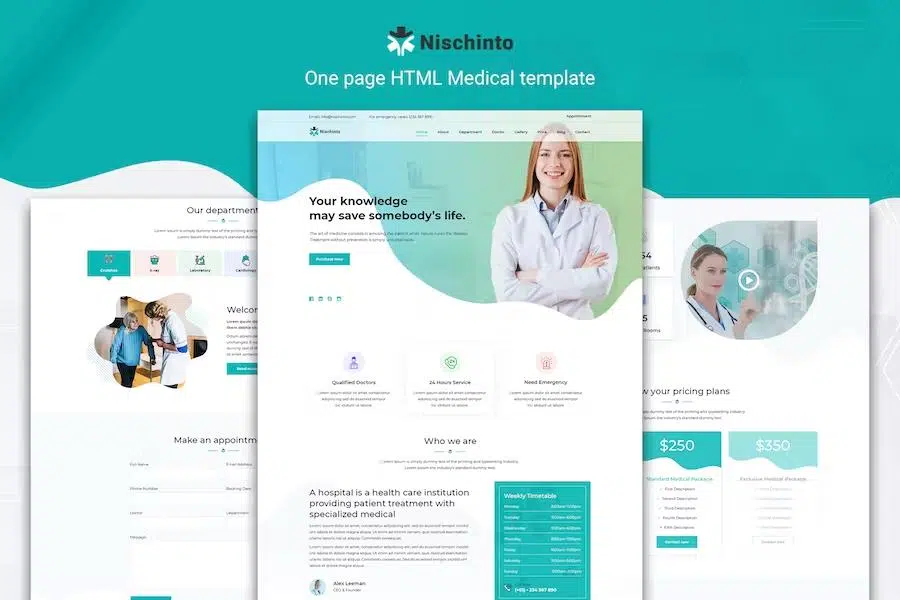 Nischinto – Medical Landing Page HTML Template