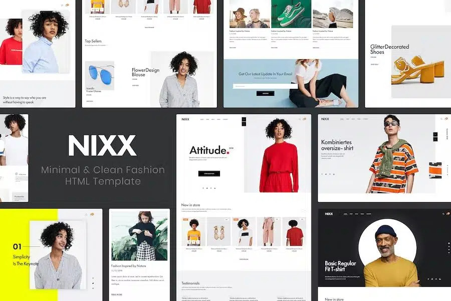 NIXX – Minimal & Clean Fashion HTML Template