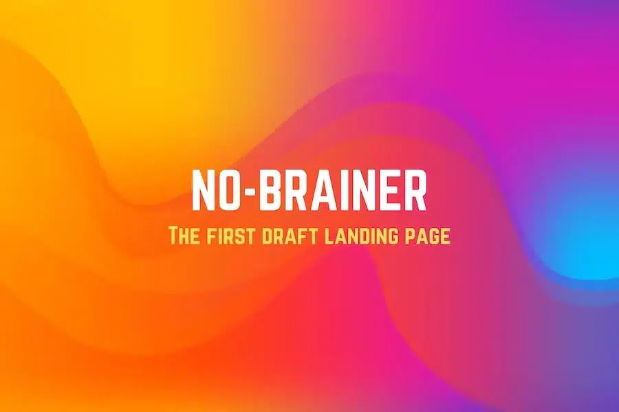 No Brainer – The First Draft Landing Page HTML Template