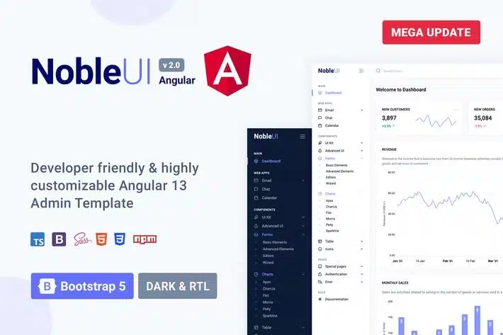 NobleUI – Angular 13+ Admin Template