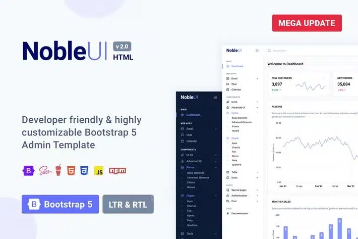 NobleUI – HTML Bootstrap 5 Admin Dashboard Template