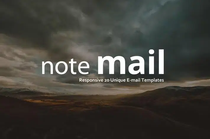 Note Mail – 20 Unique Responsive Email set + Online Access