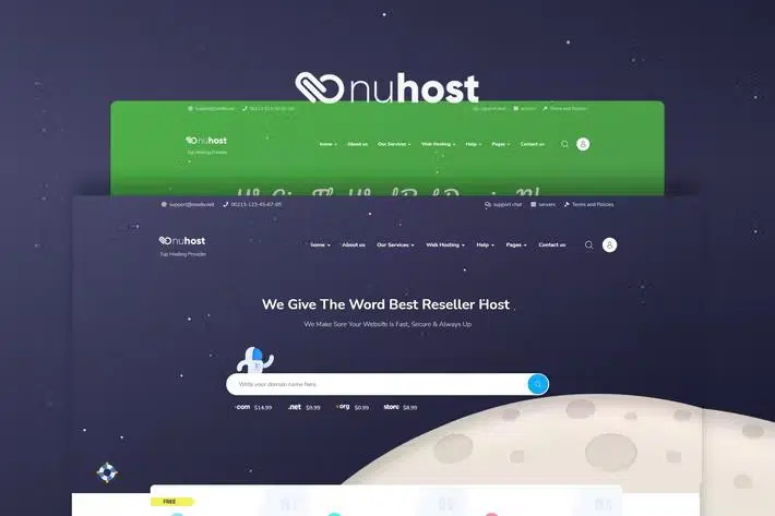 Nuhost – Multipurpose Hosting HTML & WHMCS Template