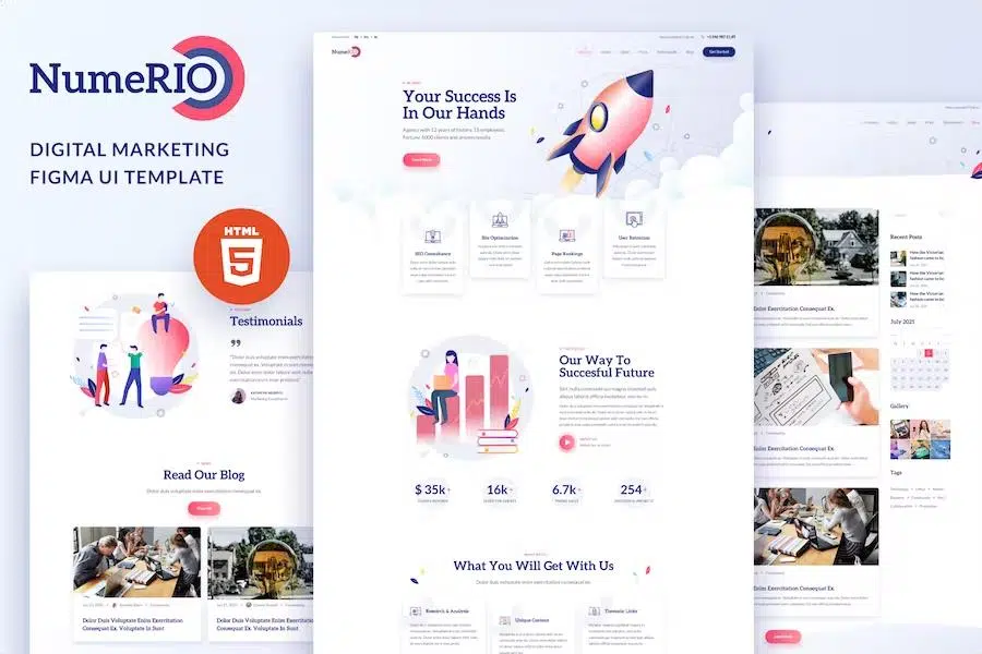 Numerio – Digital Marketing Landing Page HTML Template