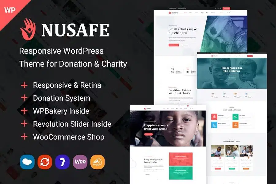 Nusafe – Responsive WordPress Theme for Donation & Charity