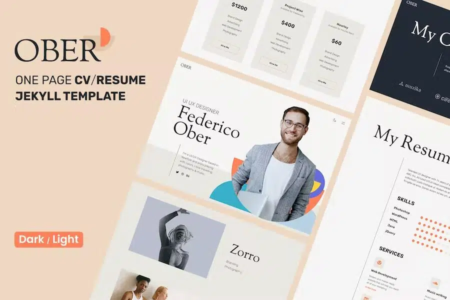 OBER – CV Resume & Personal Portfolio Template