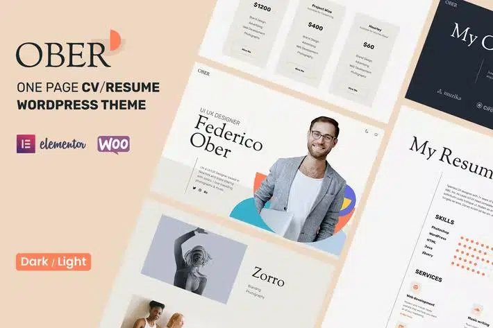 OBER – CV Resume WordPress Theme