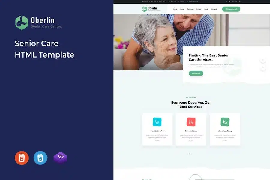 Oberlin – Senior Care HTML Template