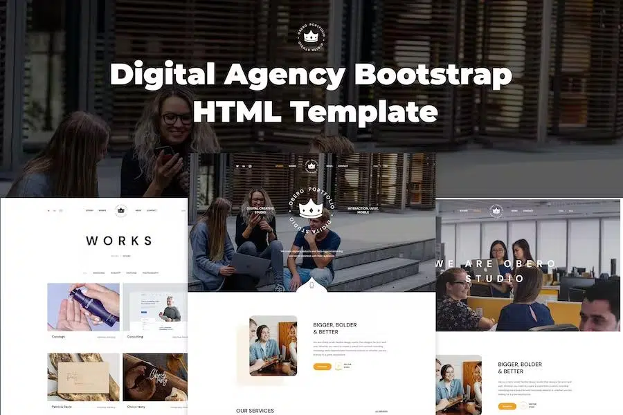 Obero – Digital Agency Bootstrap HTML Template