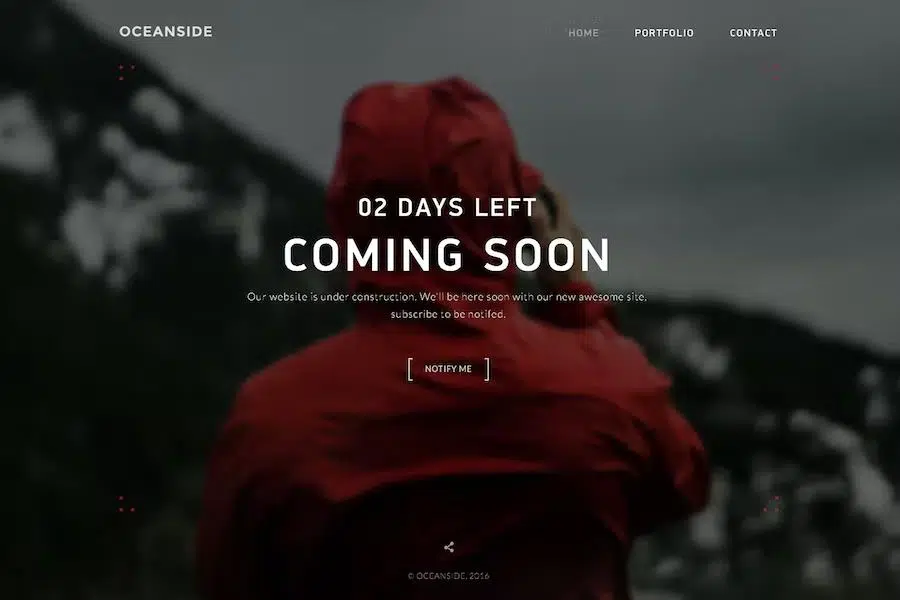 OceanSide – Responsive Coming Soon Template