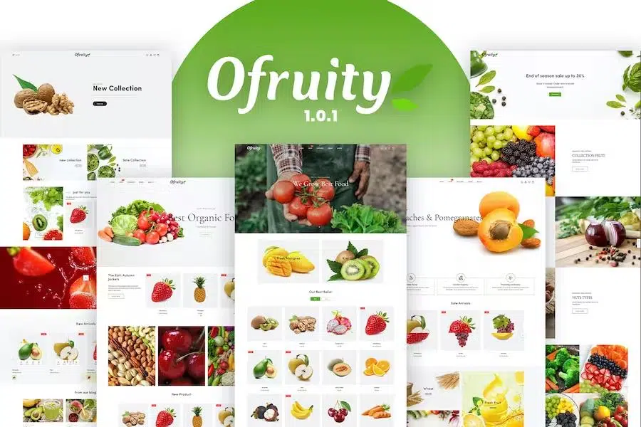 Ofruity – Organic Food Fruit Vegetables eCommerce Shopify Theme