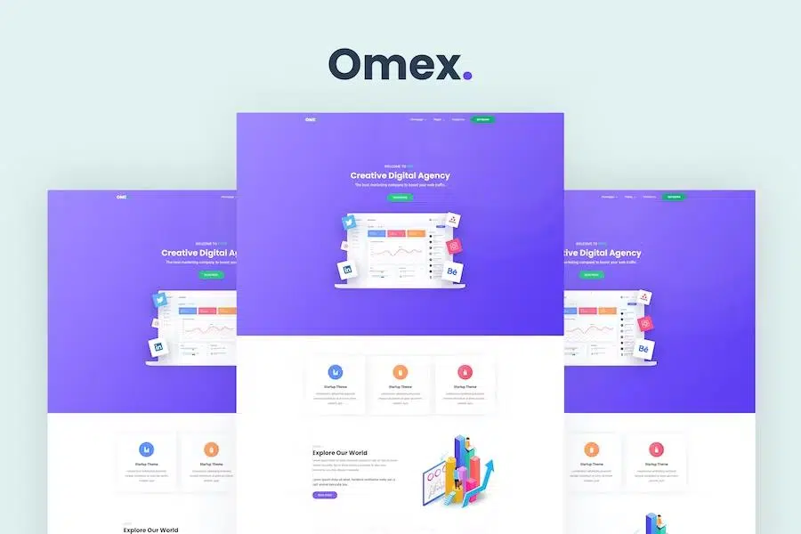 Omex – Startup and SaaS Template