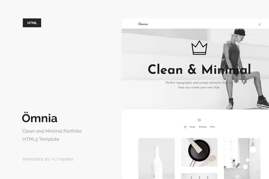 Omnia – Clean and Minimal Portfolio HTML5 Template