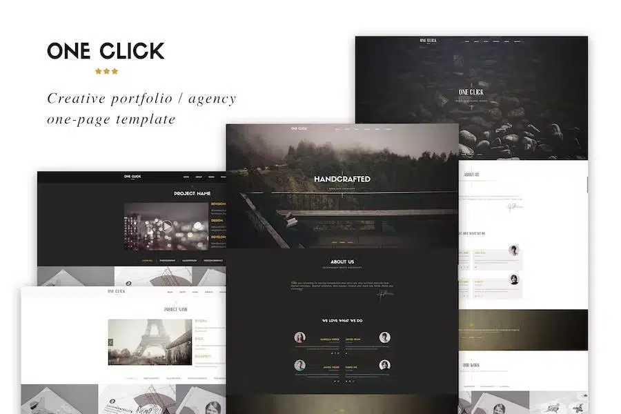 One Click – Parallax One Page HTML Template