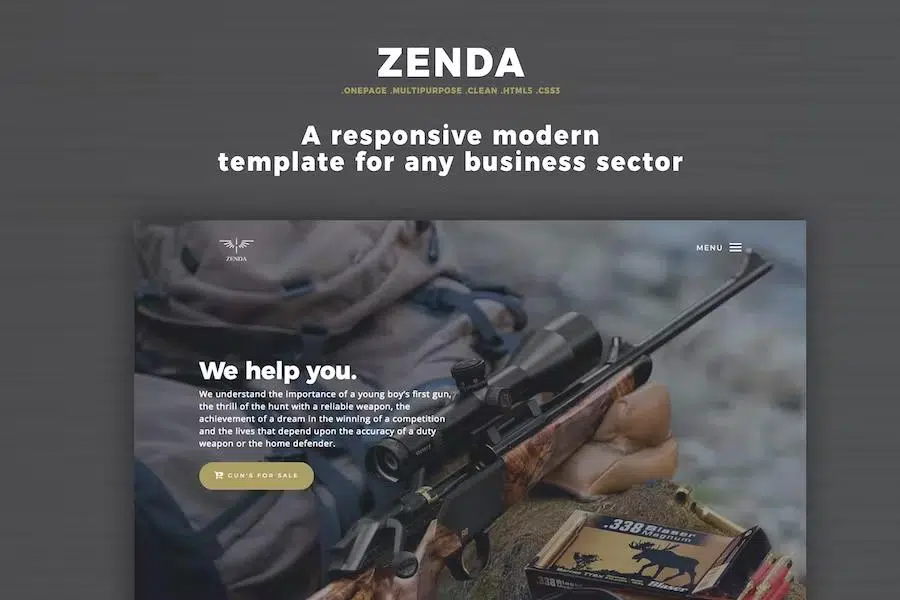 Zenda – Onepage HTML Template