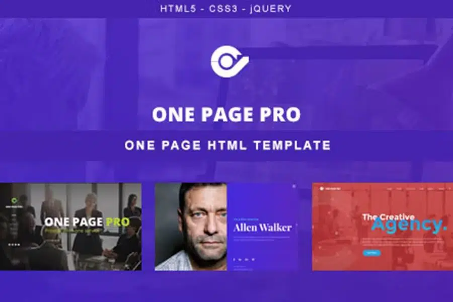 One Page Pro – Multi Purpose HTML Template