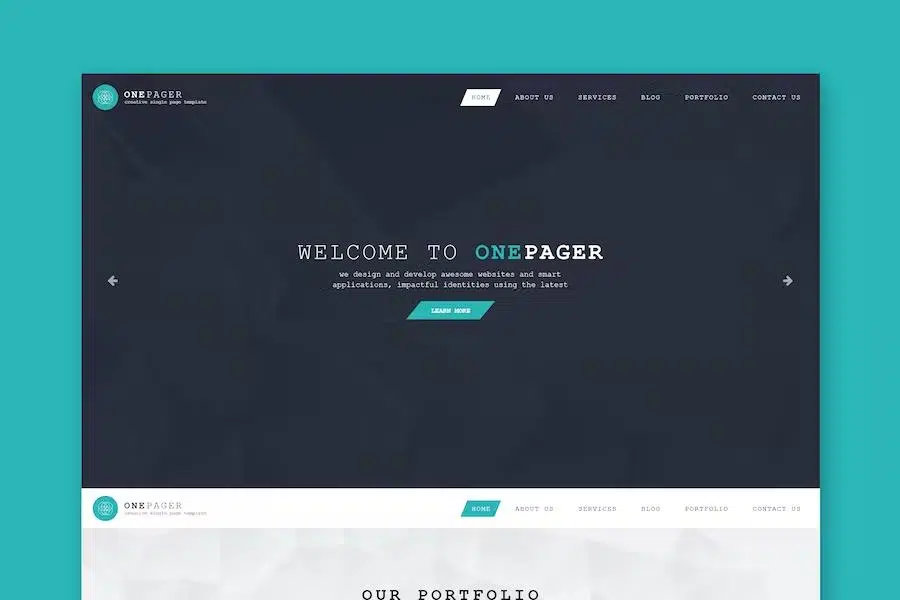 Masterly – Personal Portfolio One Page HTML Template