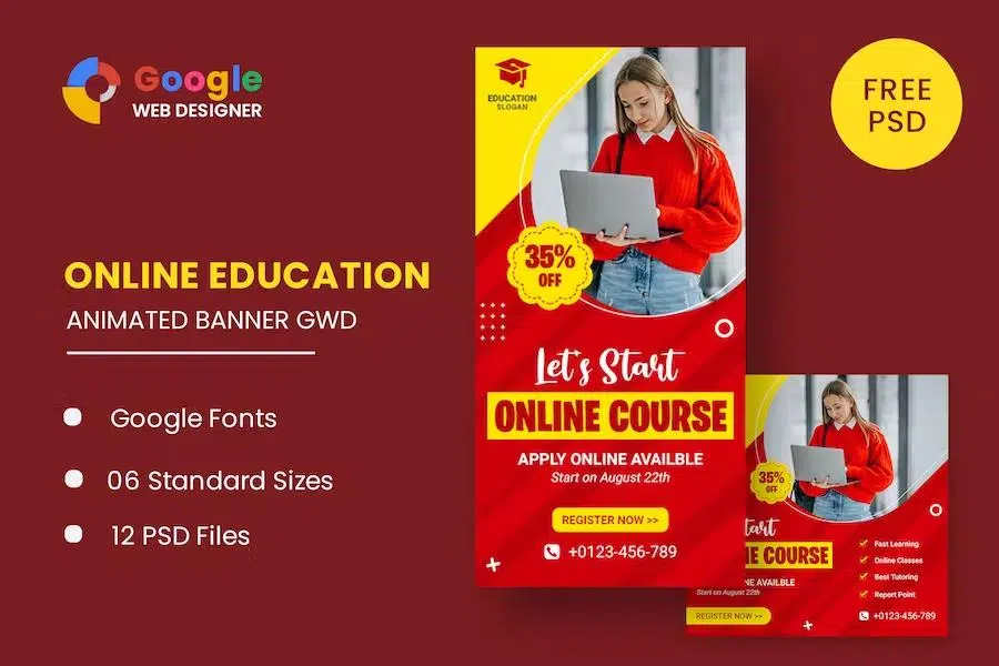 Online Course Study HTML5 Banner Ads GWD