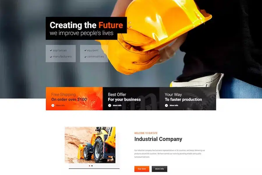 Optima – Industrial Site Template