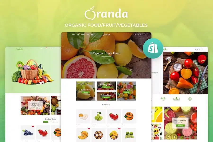 Oranda – Organic Food Fruit Vegetables eCommerce Shopify Theme